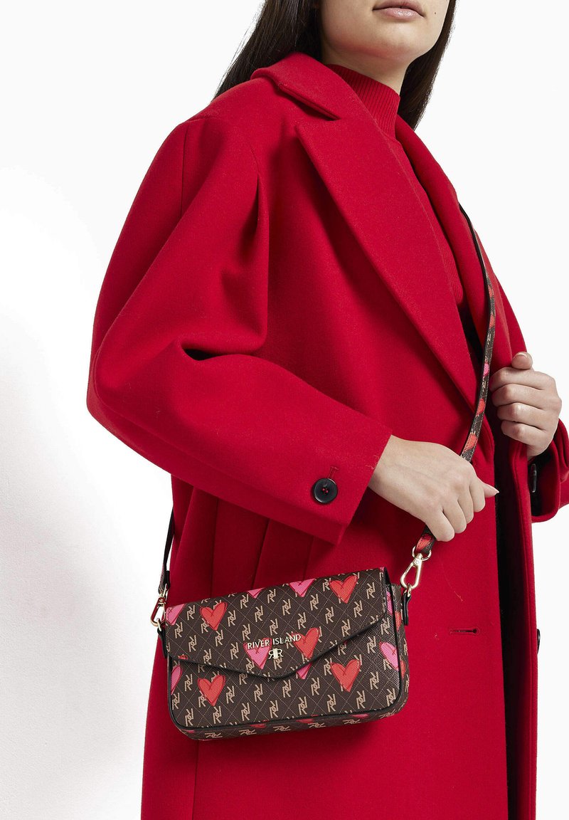 River Island Across body bag brown dark/brown Zalando