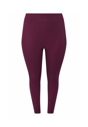Yours Clothing, PLUS SIZE BASIC LEGGINGS - Legging - burgundy