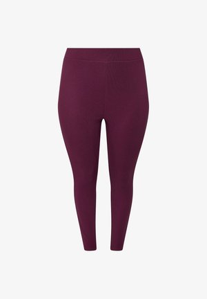 Yours Clothing, PLUS SIZE BASIC LEGGINGS - Legging - burgundy