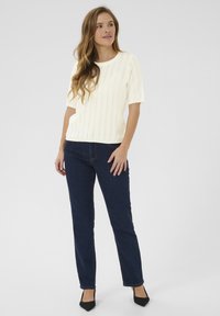 Kaffe Print T-shirt - chalk