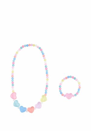 BEADED JEWELLERY SET - Apyrankė - pink