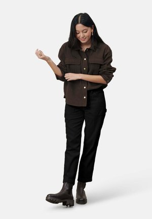 PORTER TRENDY-MEDIUM WAIST REGULAR - Stoffhose - noir