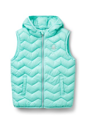 PADDED WITH HOOD - Waistcoat - green