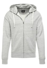 BHBHALTON ZIPTHROUGH SWEATSHIRT - Tröja med dragkedja - stone mix