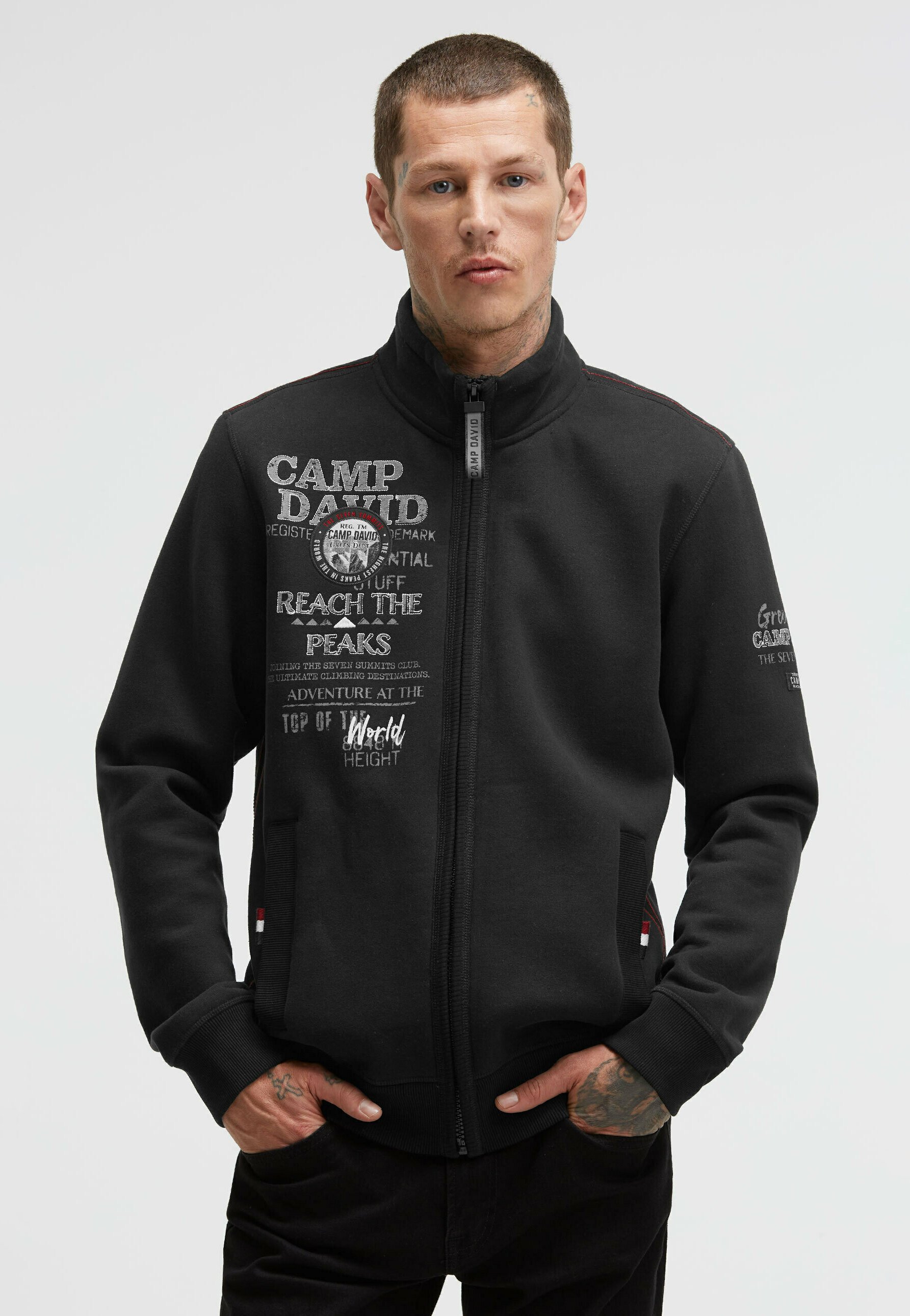 Camp David Sweatjacke Hoher Kragen Hohem Kragen Pullover Von Soccx