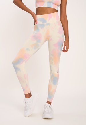 OCEANSAPART MAYA - Tights - light silky yellow tie dye