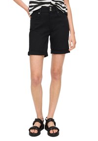s.Oliver BERMUDA MID RISE - Jeans Shorts - schwarz