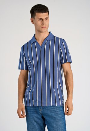 STRIPED S/S - Poloshirt - indigo blue