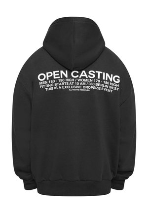 Dropsize HEAVY OPEN CASTING - Džemperis ar kapuci - washed black