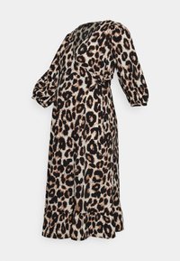 ONLY MATERNITY OLMOLIVIA WRAP MIDI DRESS - Nappali ruha - white/sand