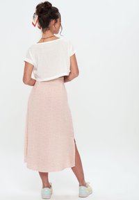 Herita PRINTED LONG SLIT - A-snit nederdel - white