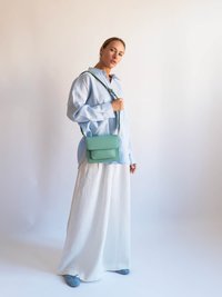 CAYMAN POCKET SOFT STRUCTURE - Cross body bag - mint green