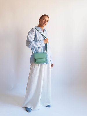 CAYMAN POCKET SOFT STRUCTURE - Geantă crossbody - mint green