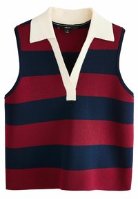 REGULAR FIT SMART SLEEVELESS - Piké - burgundy red stripe