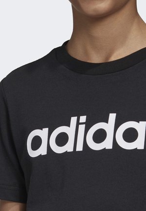 ESSENTIALS LINEAR LOGO T-SHIRT - Print T-shirt - black
