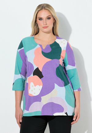 PASTEL CLOUDS SPLIT NECK TEE - Langarmshirt - purple