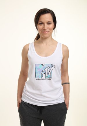 WATERCOLOR MTV LOGO - Top - white