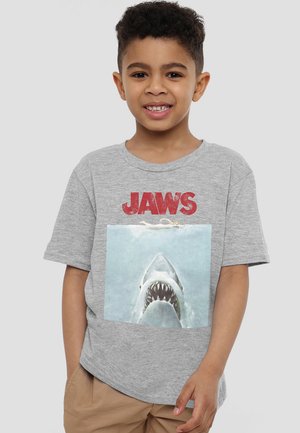 Universal Studios JAWS MOVIE POSTER - Print T-shirt - mottled grey