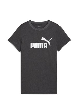Tmavě šedé bavlněné tričko s bílým logem PUMA a grafikou skákající pumy. Kulatý výstřih a krátké rukávy. Jednoduch�ý a klasický design.