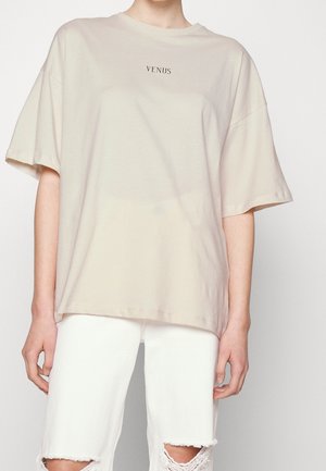 Print T-shirt - beige