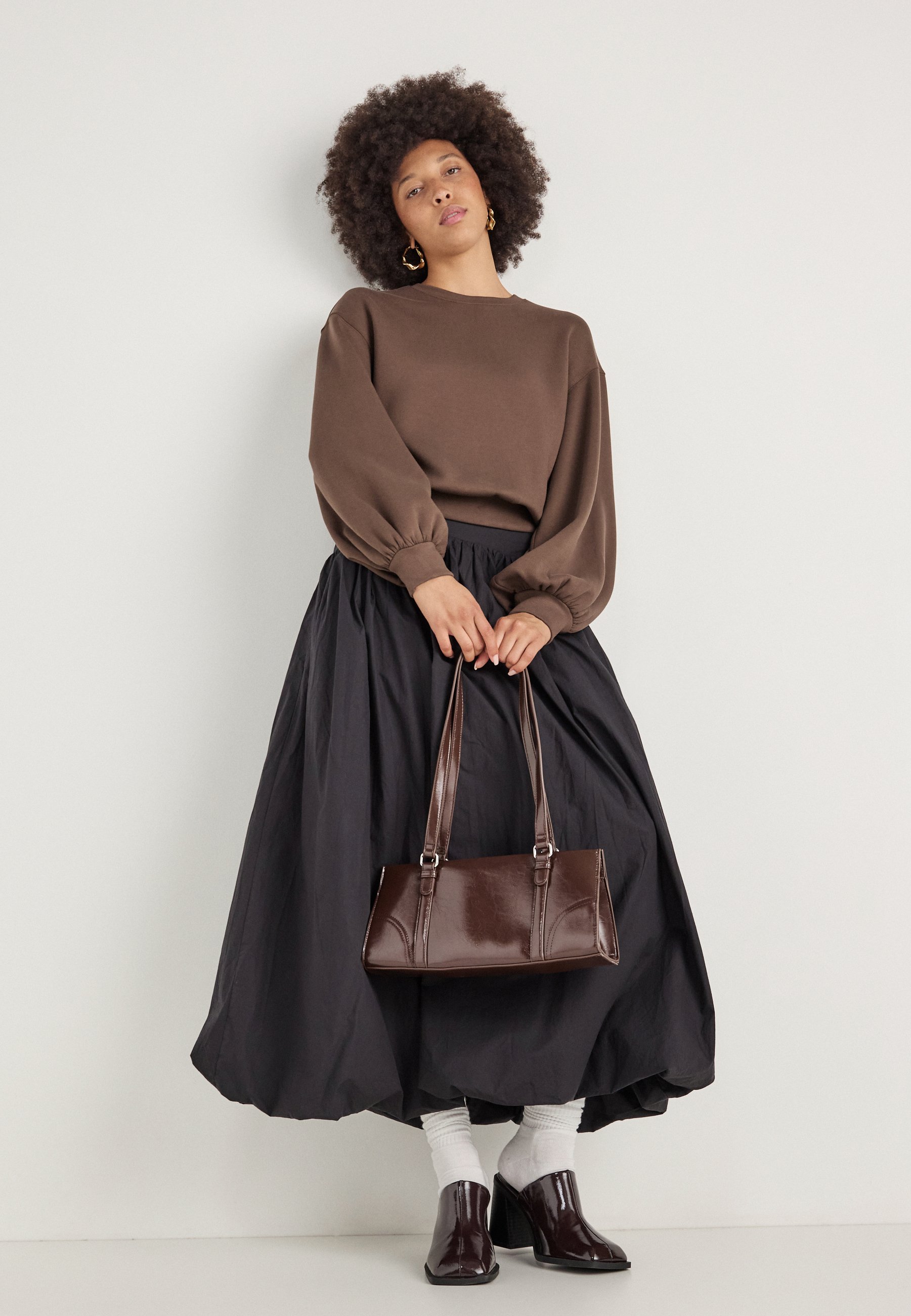 ♡ mmkt-6816♡ MSCH Copenhagen Sweater - slate black/bruin - Zalando.nl