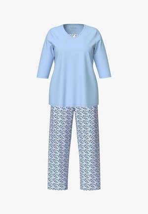 Ulla Popken, RETRO DOT PRINT SET - Pigiama - light blue