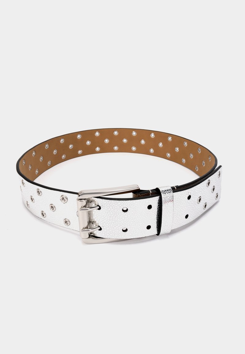 MICHAEL Michael Kors WITH MINI GROMMETS Belt silver/silver