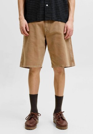 Jack & Jones BAGGY FIT SHORTS BAGGY FIT BAGGY FIT SHORTS - Denimové šortky - tan