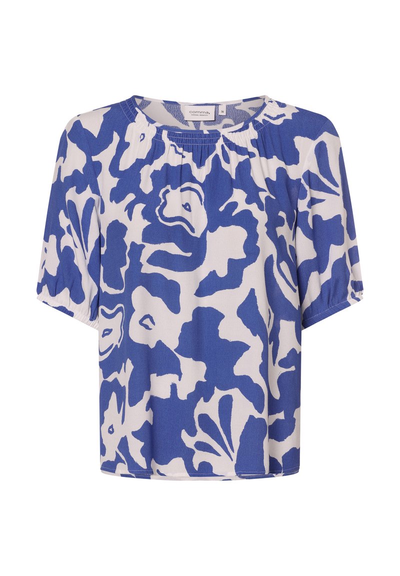 comma Bluse - royal weiß