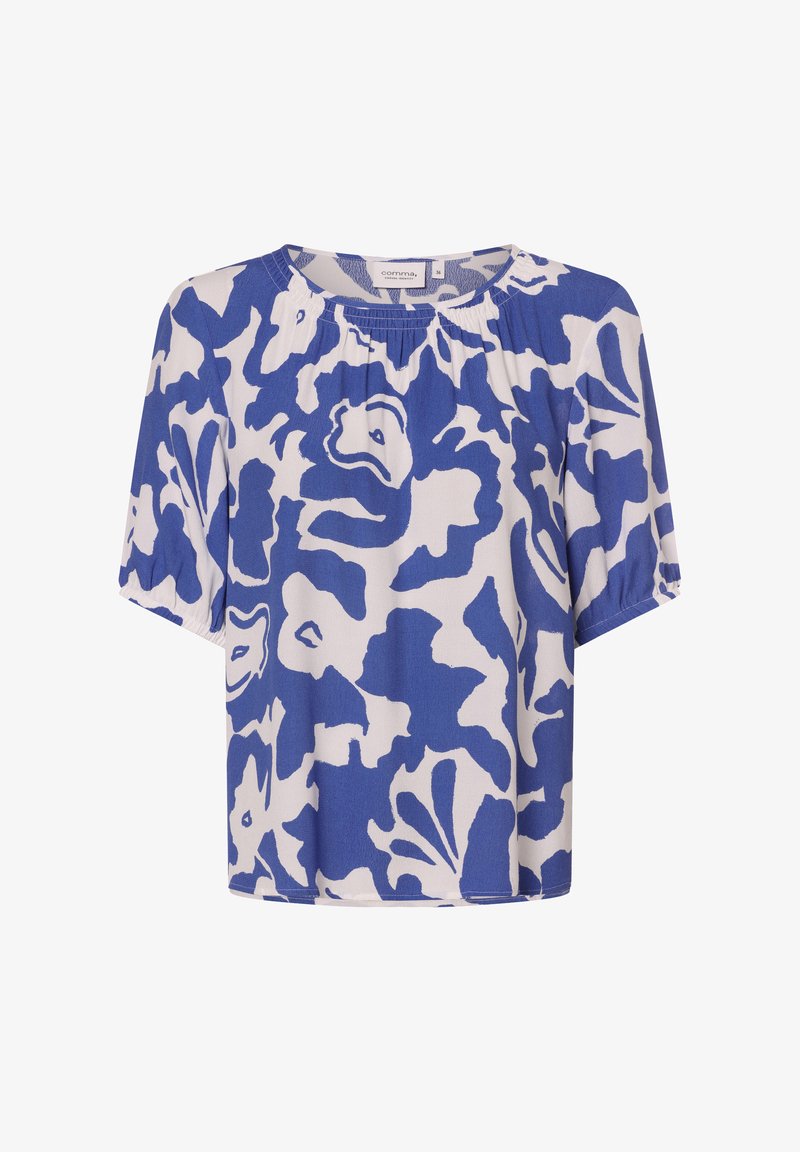 comma Bluse - royal weiß