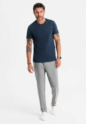 SET OF 3 - T-shirt basique - navy white brown