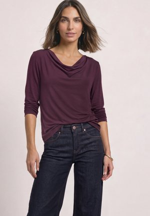 Street One, T-shirt à manches longues - dark purple