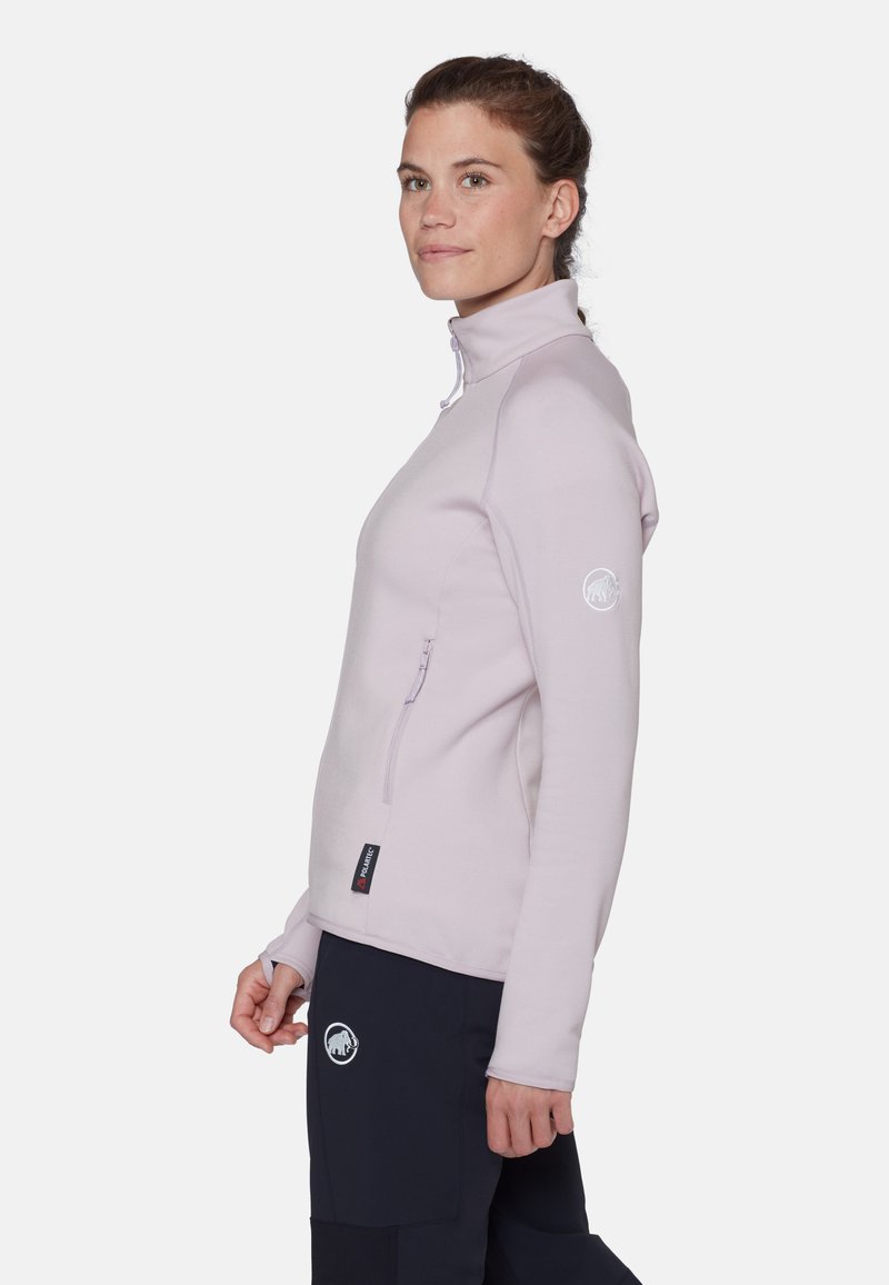 Veste polaire à capuche Mammut Kachemak gris clair fermeture