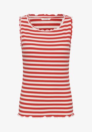 Cream, CRRIBBA STRIPE TOP - Débardeur - flame scarletred white stripe