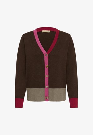 Culture, CUCLARE ANNEMARIE CARDIGAN - Strickjacke - coffee bean melange