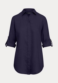 RELAXED FIT LINEN ROLL TAB–SLEEVE SHIRT - Button-down blouse - navy