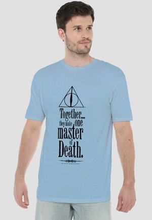 Cotton Soul, HARRY POTTER TOGETHER THEY MAKE ONE MASTER OF DEATH - Print T-shirt - light blue