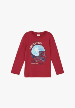 MIT PRINT UND WENDEPAILLETTEN - T-shirt à manches longues - korallrot