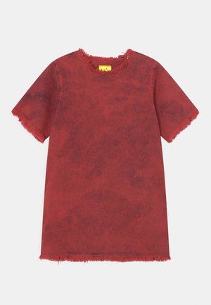 OVERSIZED DRESS UNISEX - Vestido de ganga - red