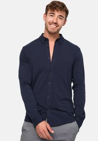 INDICODE JEANS - LANGARM THEO - Overhemd - navy Miniatuurafbeelding 1