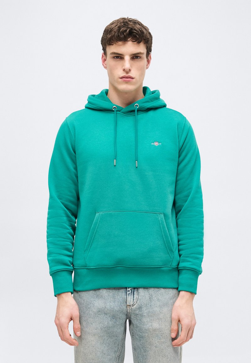 GANT Mikina s kapucí - teal
