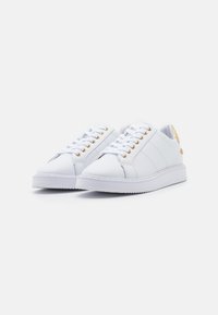 Lauren Ralph Lauren ANGELINE II METALLIC SNEAKER - Sapatilhas - white/gold