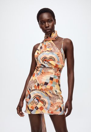 Topshop, TSVIVA DRAPED SCARF MINI DRESS WVN - Robe de soirée - orange