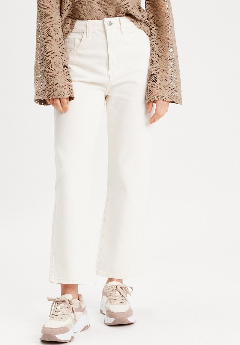 Cache Cache Jeans Straight Leg - ecru