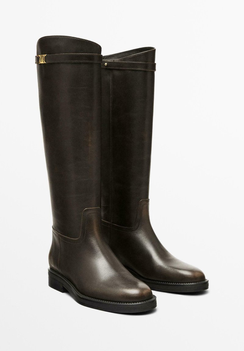 Massimo Dutti RIDING Boots dark brown