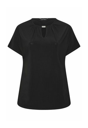 Evans, PLUS SIZE SHORT SLEEVE TOPS - Blouse - black
