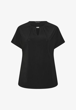 Evans, PLUS SIZE SHORT SLEEVE TOPS - Bluse - black