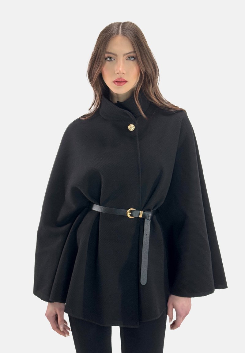 Elara BOLERO - Poncho - schwarz