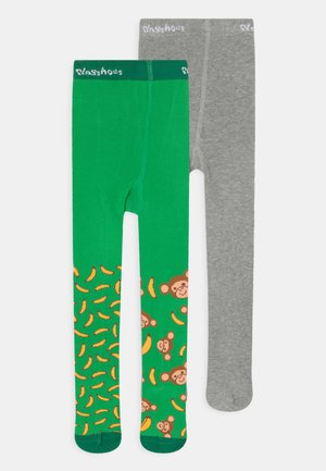 TIGHTS MONKEY 2 PACK UNISEX - Panty - green/grey