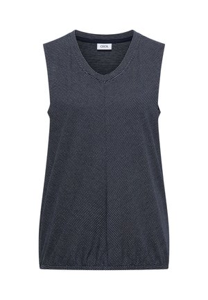 Cecil, TOP WITH V-NECK AND STRIPES - Débardeur - universal blue